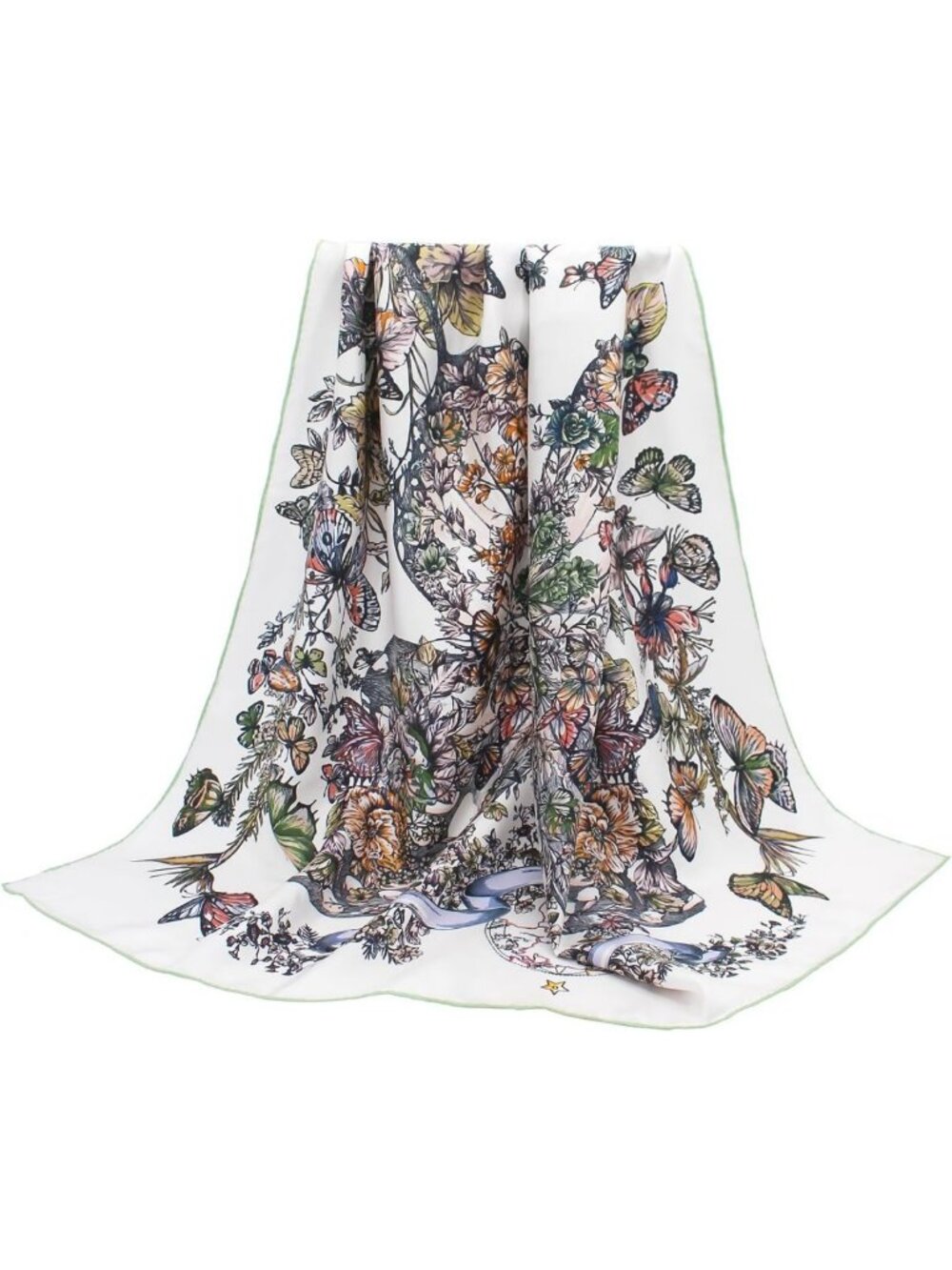 Luxurious 100% Mulberry Silk Scarf - 35" Square Hair Wrap - Perfect Gift!